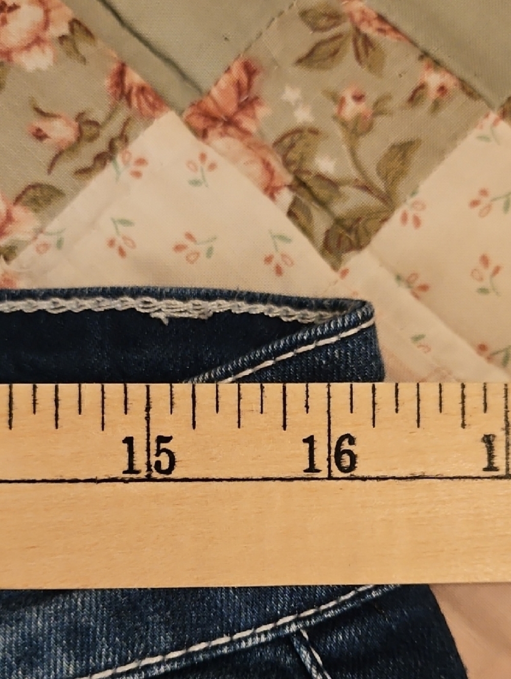 Dkin -High Rise Jeans with Silver Embroidery/Sequine Applique Legs- Size 12 - Picture 3 of 10